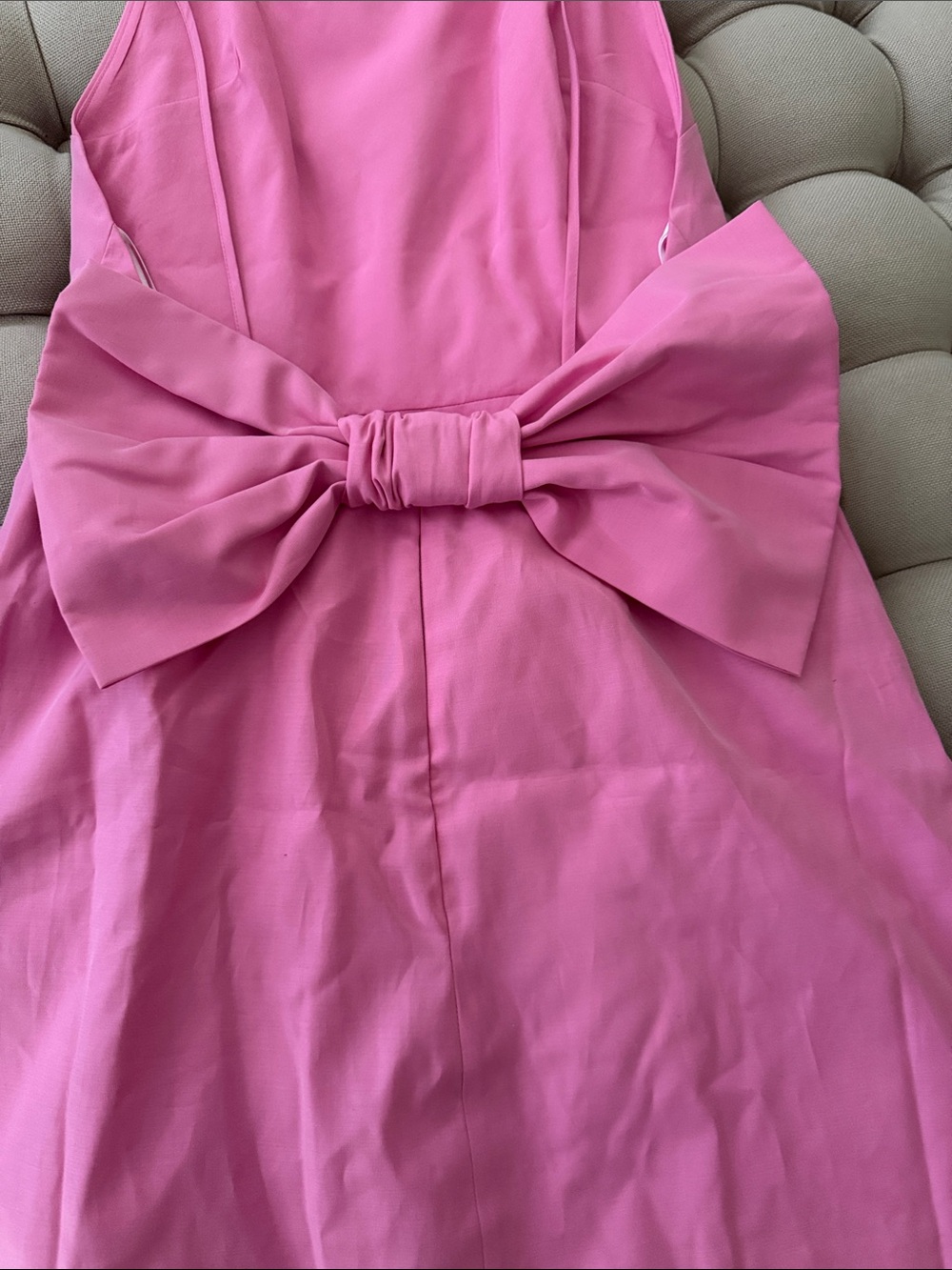 Pink Bow-Front Party Dress
